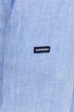 Lanena košulja Superdry M4010607A.FZY plava SS24