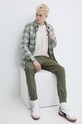 Dickies koszula bawełniana EVANSVILLE LS DK0A4XGT zielony SS24