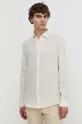 beige Drykorn camicia di lino RAMIS Uomo