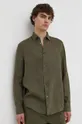 verde Drykorn camicia di lino RAMIS Uomo