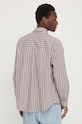 Odzież Drykorn koszula bawełniana RIKOV 47360.144078 fioletowy