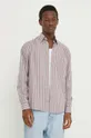 fioletowy Drykorn koszula bawełniana RIKOV