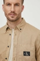 beige Calvin Klein Jeans camicia in cotone Uomo