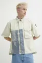 μπεζ Βαμβακερό πουκάμισο A-COLD-WALL* Strand Overshirt Ανδρικά