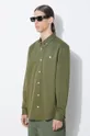 πράσινο Βαμβακερό πουκάμισο Carhartt WIP Longsleeve Madison Shirt