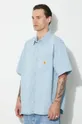 blue Carhartt WIP denim shirt S/S Ody Shirt