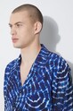 Marcelo Burlon cămașă Aop Soundwaves Hawaii Shirt CMGG001S24FAB0014501 albastru