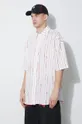 λευκό Βαμβακερό πουκάμισο Marcelo Burlon County Pinstripes Over Shirt