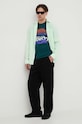Tommy Jeans koszula z domieszką lnu DM0DM18962 zielony SS24