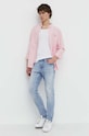Odzież Tommy Jeans koszula bawełniana DM0DM19134 różowy