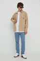 Rifľová košeľa Tommy Jeans DM0DM18331 béžová SS24