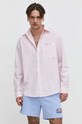 Tommy Jeans cămașă din bumbac DM0DM18956 roz SS24