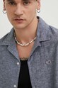 Сорочка з домішкою льону Tommy Jeans сірий DM0DM18963