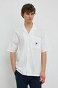 Îmbrăcăminte Tommy Jeans cămașă din bumbac DM0DM19139 alb