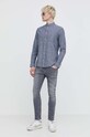 Одяг Сорочка з домішкою льону Tommy Jeans DM0DM18964 сірий