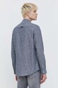 Сорочка з домішкою льону Tommy Jeans сірий DM0DM18964