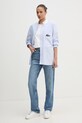 Îmbrăcăminte Lacoste camasa din bumbac CH7610 albastru