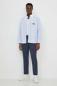 Βαμβακερό πουκάμισο Lacoste CH7610 μπλε AW24