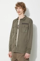 verde Barbour camasa din bumbac Bidlam Overshirt