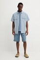 Bavlněná košile Levi's A5722 modrá SS25