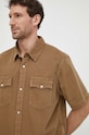 Βαμβακερό πουκάμισο Levi's A5722 μπεζ