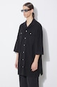 Rick Owens cotton shirt Magnum Tommy Shirt black DU01D1290.P.09