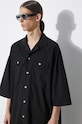 Rick Owens cotton shirt Magnum Tommy Shirt DU01D1290.P.09 black