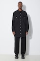 Bavlněná košile Rick Owens Jumbo DU01D1297.P.09 černá SS24