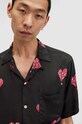 Πουκάμισο AllSaints IKUMA MS573Z μαύρο SS24