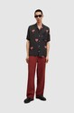Πουκάμισο AllSaints IKUMA MS573Z μαύρο
