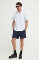 Βαμβακερό πουκάμισο A.P.C. chemise lloyd avec logo COGUH.H12585.IAA μπλε SS24
