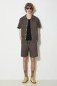 A.P.C. camasa din bumbac chemisette lloyd COGXP.H12495.LZZ negru SS24