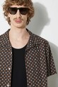 A.P.C. camasa din bumbac chemisette lloyd COGXP.H12495.LZZ negru