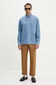 Дънкова риза A.P.C. chemise math COGXX.H12584.IAB син SS24