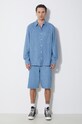 Дънкова риза A.P.C. chemise math COGXX.H12584.IAB син SS24