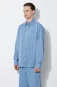 niebieski A.P.C. koszula jeansowa chemise math