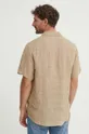 béžová Lněná košile A.P.C. chemisette bellini logo