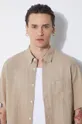 A.P.C. camicia di lino chemisette bellini logo Uomo