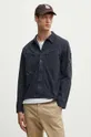 C.P. Company giacca in cotone Gabardine Buttoned blu navy