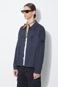 Bavlněná bunda C.P. Company Gabardine Buttoned námořnická modř 16CMSH120A002824G