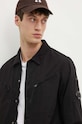 C.P. Company jacheta de bumbac Gabardine Buttoned negru 16CMSH120A002824G