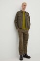 Pamučna košulja C.P. Company Gabardine 16CMSH121A002824G zelena SS24