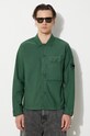 Дрехи Памучна риза C.P. Company Ottoman 16CMSH153A006406O зелен
