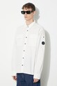C.P. Company koszula bawełniana Gabardine Pocket biały 16CMSH157A002824G