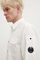 Pamučna košulja C.P. Company Gabardine Pocket 16CMSH157A002824G bijela