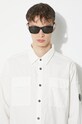 C.P. Company koszula bawełniana Gabardine Pocket 16CMSH157A002824G biały