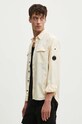 C.P. Company koszula bawełniana Gabardine Pocket beżowy 16CMSH157A002824G