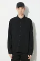 μαύρο Βαμβακερό πουκάμισο C.P. Company Gabardine Pocket