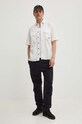 C.P. Company koszula bawełniana Cotton Rip-Stop 16CMSH213A005691G biały SS24