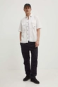 C.P. Company camicia in cotone Cotton Rip-Stop bianco